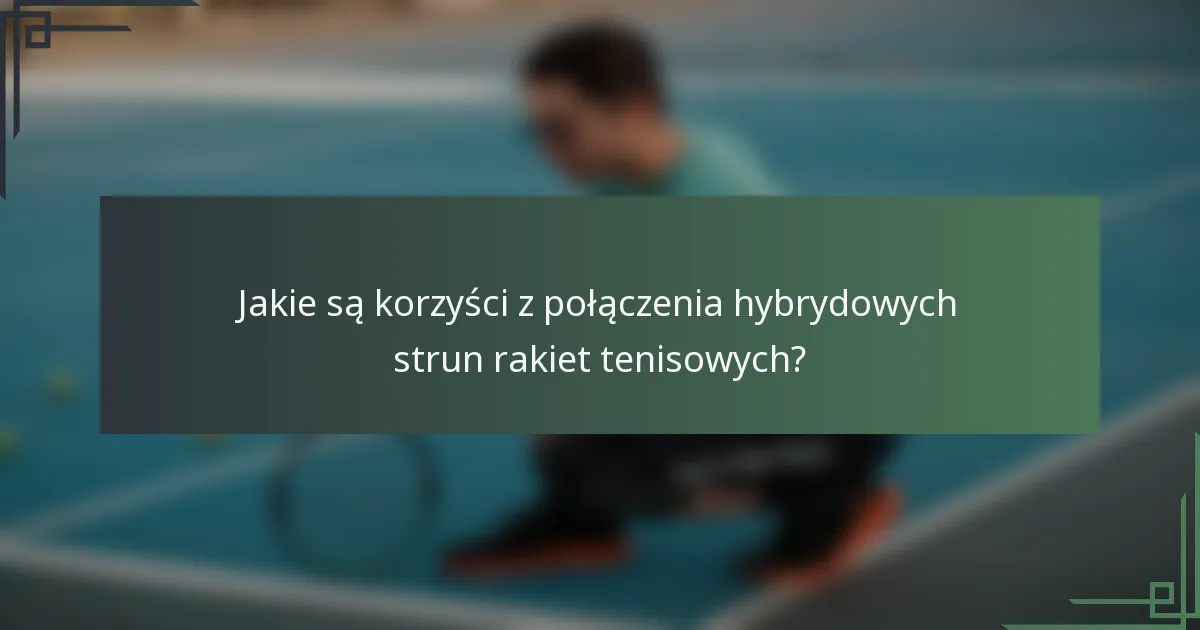 Jakie są korzyści z połączenia hybrydowych strun rakiet tenisowych?