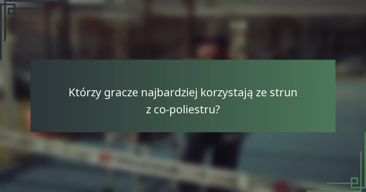 Którzy gracze najbardziej korzystają ze strun z co-poliestru?